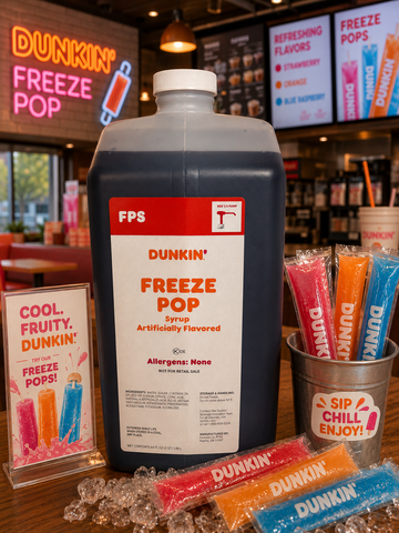 Dunkin’ Freeze Pop Syrup 64 oz – Limited Edition Beverage Syru