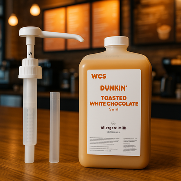 Dunkin Toasted White Chocolate Swirl 64 oz Jug with Pump Limited Edition Discontinued Soon