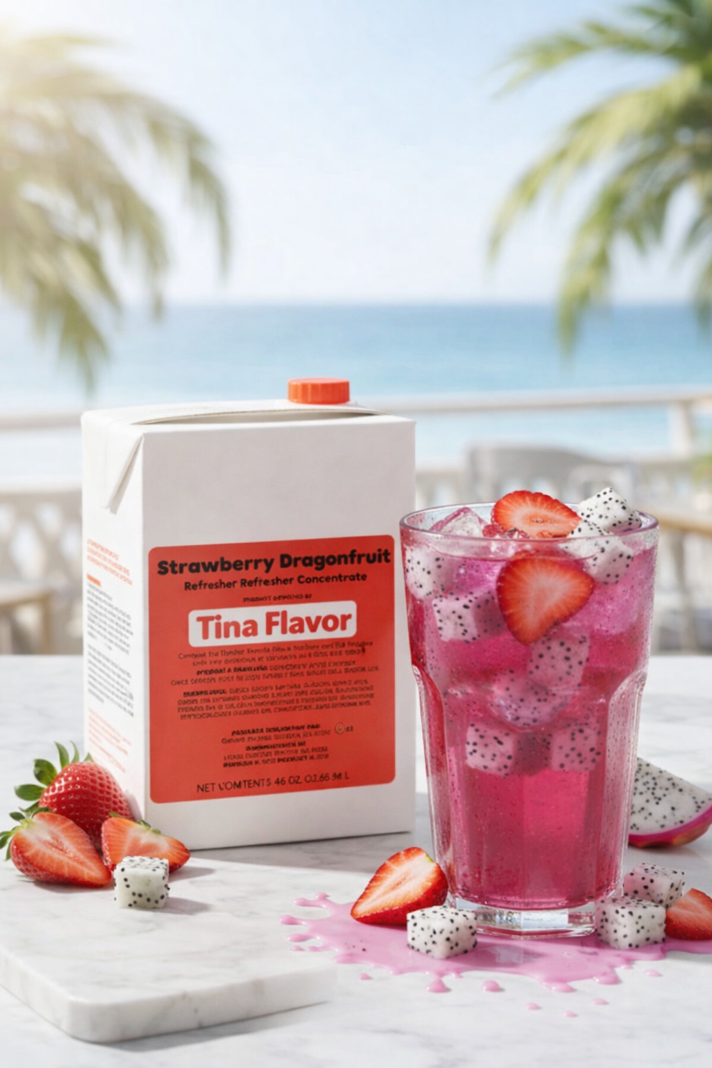 Strawberry Dragonfruit Dunkin' Refresher Concentrate!