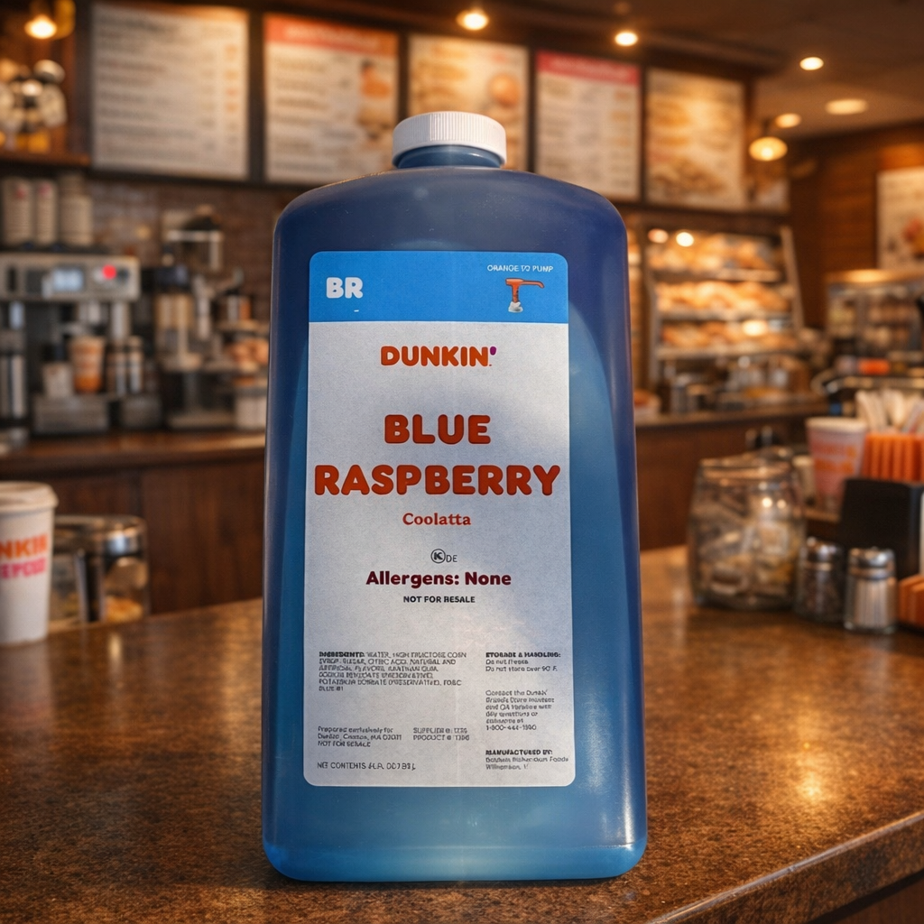 💙 Dunkin’ Blue Raspberry Syrup coolatta with Pump – 64oz Bottle # ...