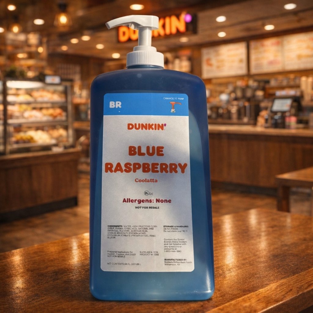 💙 Dunkin’ Blue Raspberry Syrup coolatta with Pump – 64oz Bottle