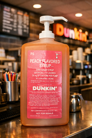 🍑 Peach Flavored Dunkin’s Energy Syrup with Pump