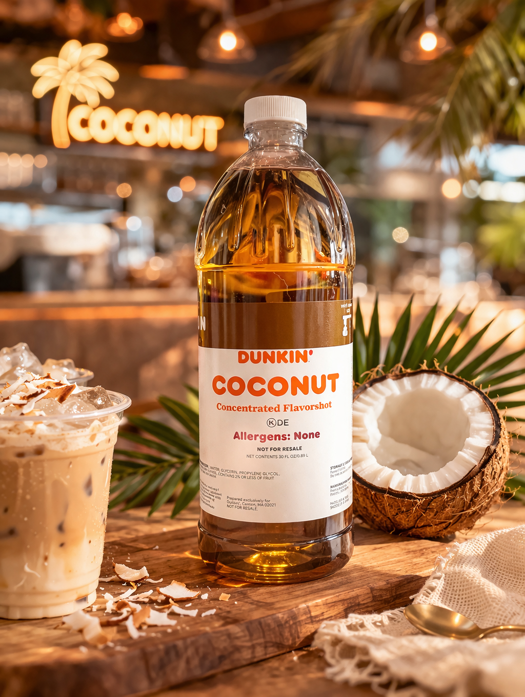 Dunkin Coconut Concentrated Flavourshot With Pump 30 FL / 0.89 L